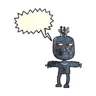 cartoon robot with speech bubble N66