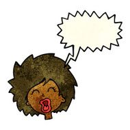 cartoon woman screaming with speech bubble N3