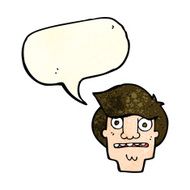 cartoon shocked face with speech bubble N6
