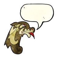 cartoon medieval carving with speech bubble N2