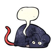 cartoon white mouse with speech bubble N3