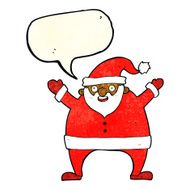 cartoon santa claus with speech bubble N72