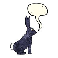 cartoon rabbit with speech bubble N34