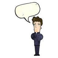 cartoon priest with speech bubble N4
