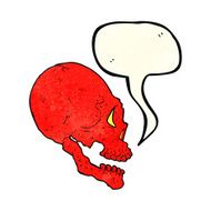 red skull illustration with speech bubble N2