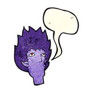 cartoon vampire face with speech bubble N10