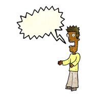 cartoon man freaking out with speech bubble N4