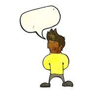 cartoon happy man with speech bubble N168