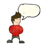 cartoon happy man with speech bubble N171