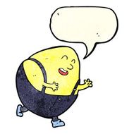 cartoon humpty dumpty egg character with speech bubble N3
