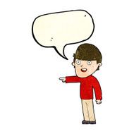 cartoon pointing man with speech bubble N33