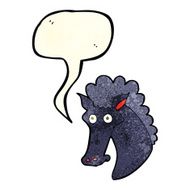 cartoon horse head with speech bubble N3