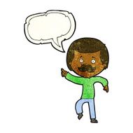 cartoon dancing dad with speech bubble N4