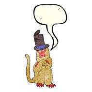 cartoon monkey wearing hat with speech bubble N4