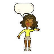 cartoon woman only joking with speech bubble N3