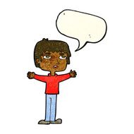 cartoon nervous man with speech bubble N50