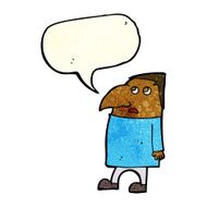 cartoon worried man with speech bubble N31