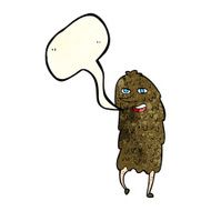 cartoon monster with speech bubble N18