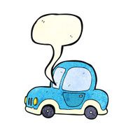 cartoon car with speech bubble N11