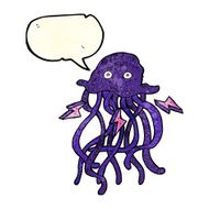 cartoon octopus with speech bubble N12