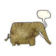 cartoon mammoth with speech bubble N2