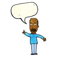 cartoon man issuing stern warning with speech bubble N3