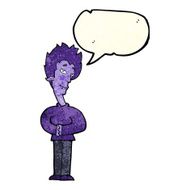 cartoon vampire with speech bubble N43