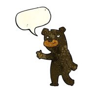 cute cartoon black bear with speech bubble N24