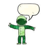 cartoon astronaut with speech bubble N45