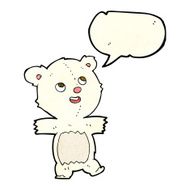 cartoon polar bear with speech bubble N27