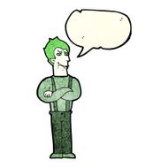 cartoon vampire with speech bubble N45