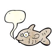 cartoon happy goldfish with speech bubble N2