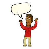 cartoon angry man with speech bubble N31