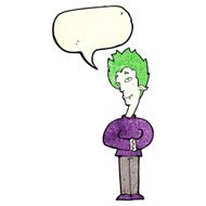 cartoon vampire with speech bubble N46