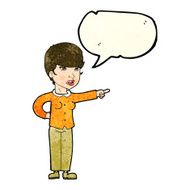 cartoon woman pointing finger of blame with speech bubble N4