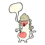 funny cartoon monkey with speech bubble N4