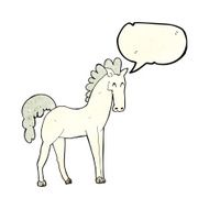 cartoon horse with speech bubble N15