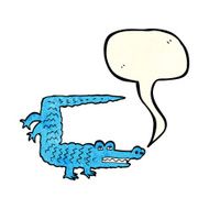 cartoon crocodile with speech bubble N7
