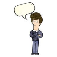 cartoon annoyed man with speech bubble N31