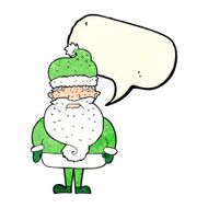 cartoon santa claus with speech bubble N74