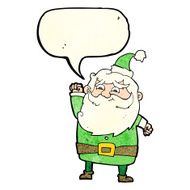 cartoon santa claus with speech bubble N75