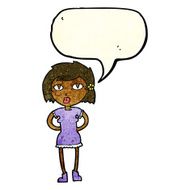 cartoon woman with speech bubble N11