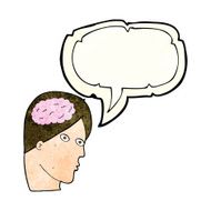 cartoon head with brain symbol speech bubble N15
