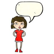 cartoon woman with speech bubble N12