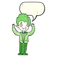 cartoon vampire boy with speech bubble N4