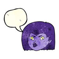 cartoon vampire face with speech bubble N13