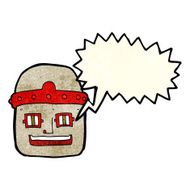 cartoon robot head with speech bubble N21