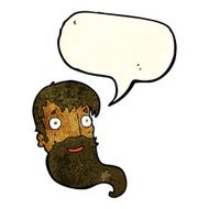 cartoon bearded man with speech bubble N17