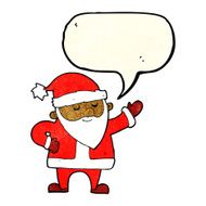 cartoon santa claus with speech bubble N76