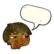 cartoon annoyed boy with speech bubble N14
